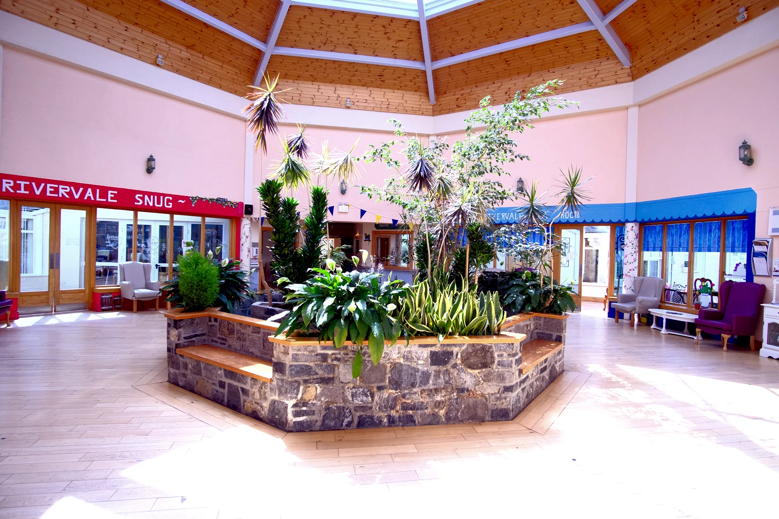 The central atrium at Rivervale Nursing Home