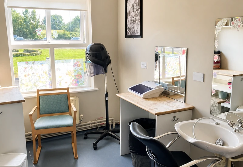 Hairdressing and chiropody room at Rivervale Nursing Home